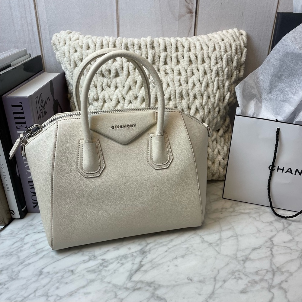 Givenchy Cream Leather Antigona Satchel